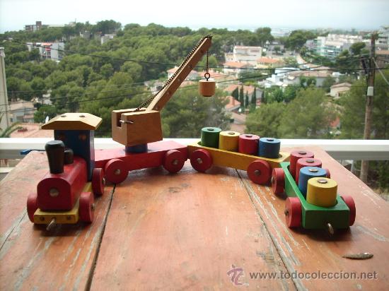 Trenes escala: ANTIGUO TREN DE MADERA. - Foto 3