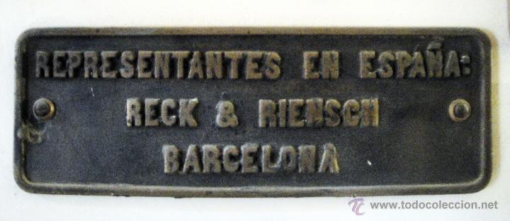Trenes escala: Placa ferrocarril. Rech&Riench. Barcelona - Foto 1