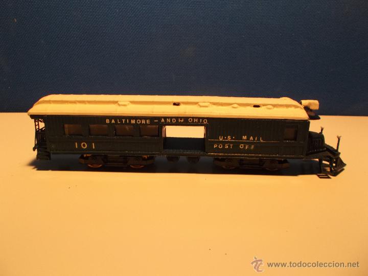 Trenes escala: Locomotora-vag&oacute;n. post office. - Foto 1