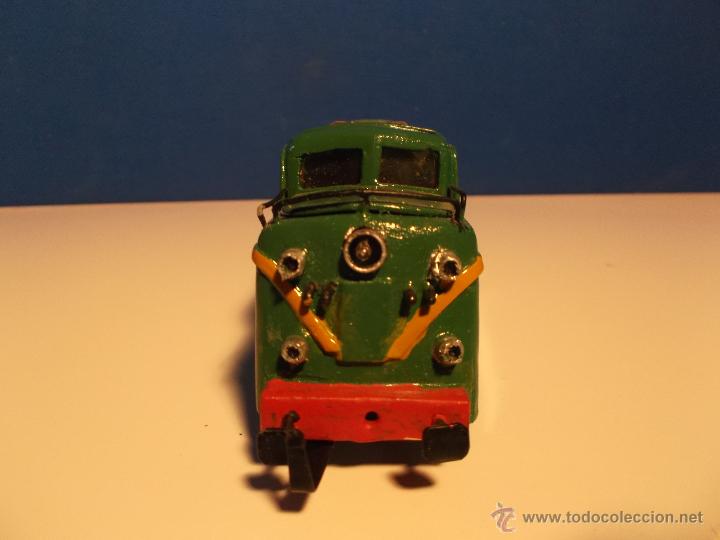 Trenes escala: Locomotora verde. - Foto 2