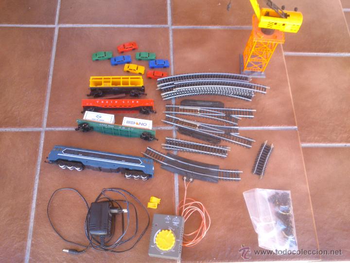 Trenes escala: GRAN LOTE TREN MEHANO CON COMPLEMENTOS DIVERSOS - Foto 1
