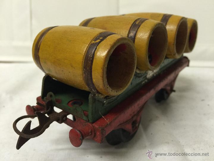 Trenes escala: VAGON DE MERCANCIAS CON BARRILES. - Foto 4