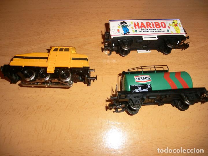 Trenes escala: locomotora maniobra y vagones - Foto 2