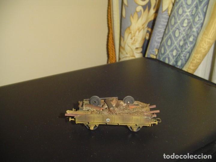 Trenes escala: Vag&oacute;n H0 militarizado . - Foto 5