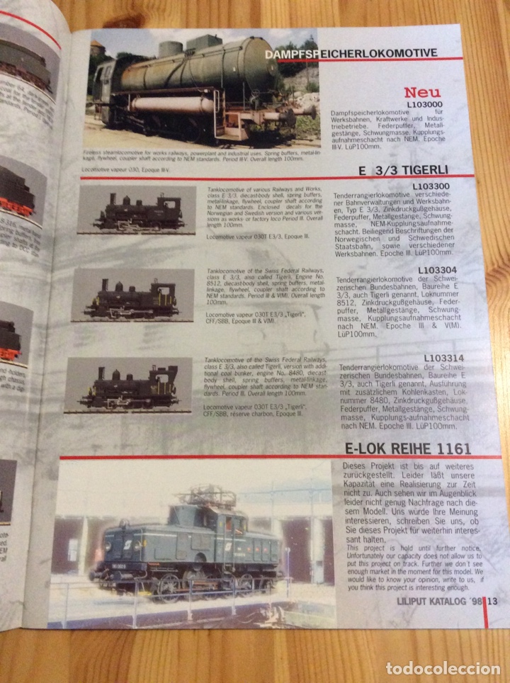 Trenes escala: Liliput catalogo 1998 - Foto 2