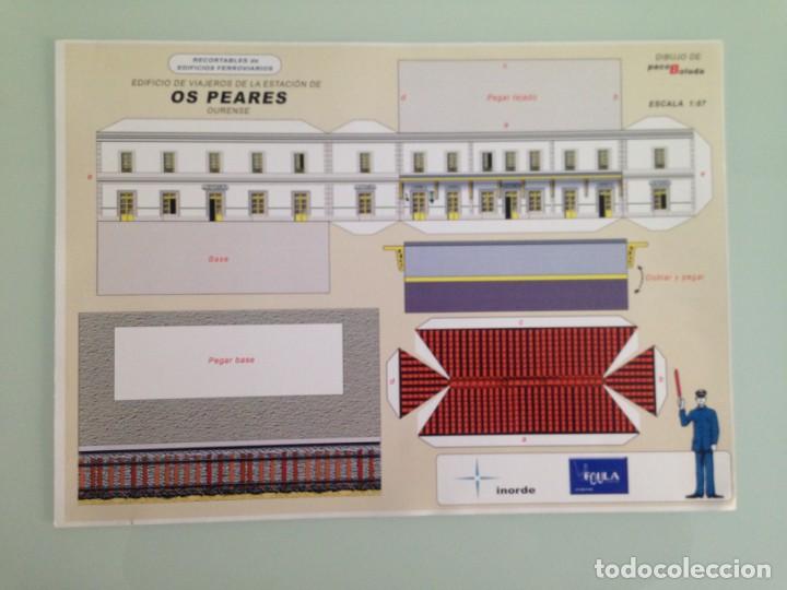 Trenes escala: TREN,RECORTABLE, EDIFICIO DE PASAJEROS DE LA ESTACI&Oacute;N DE OS PEARES, H0 - Foto 1
