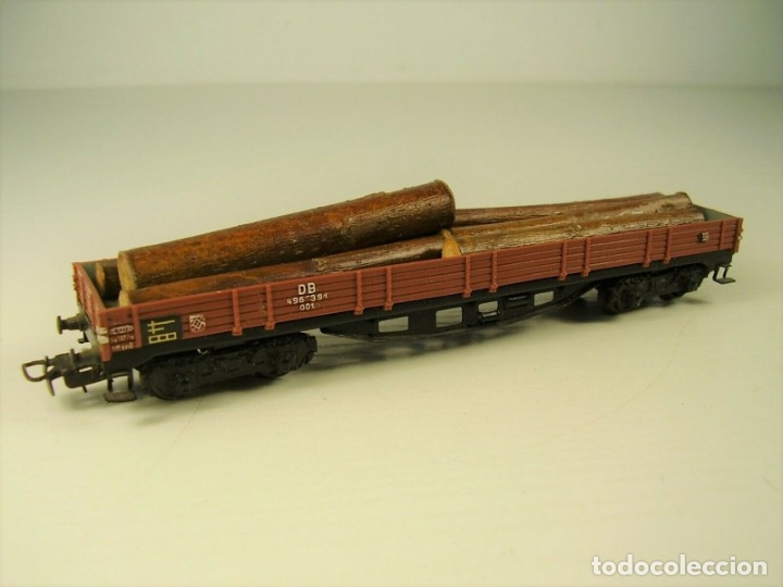 Trenes escala: Vag&oacute;n porta troncos. - Foto 1