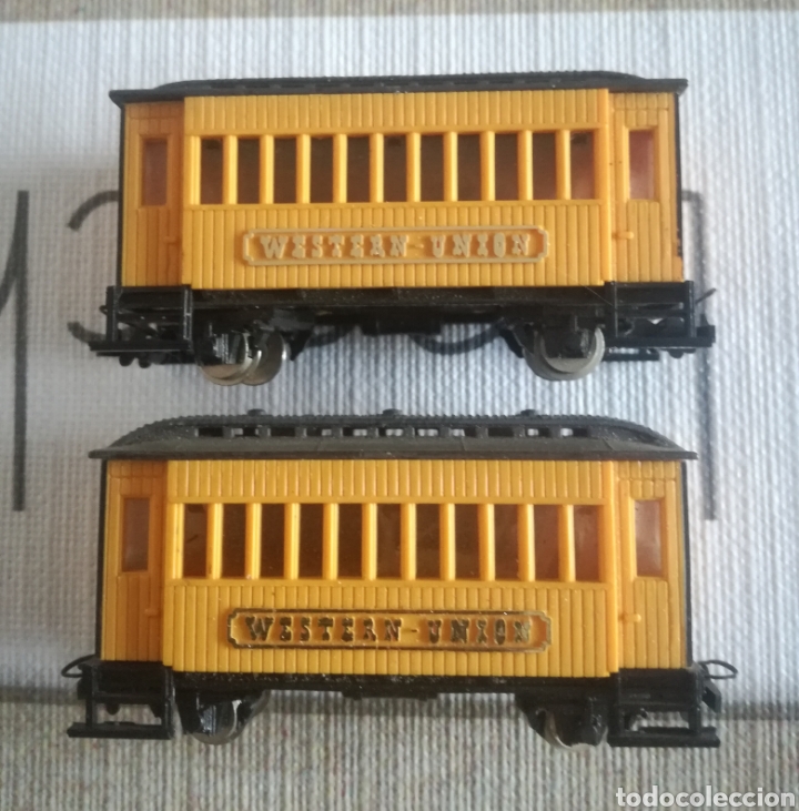 Trenes escala: Pareja vagones oeste western union egger-bahn HO E, hoe - Foto 1