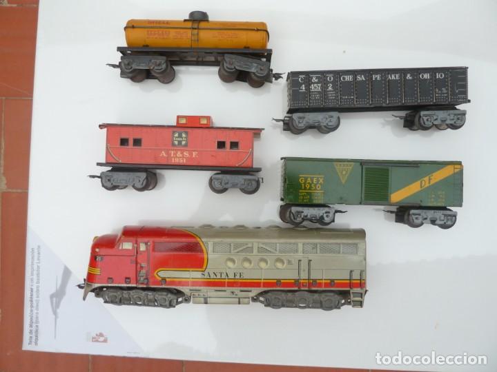 Scale Trains: RESERVADO...JUGUETE TREN HOJALATA SANTA FE, MADE BY MARX.