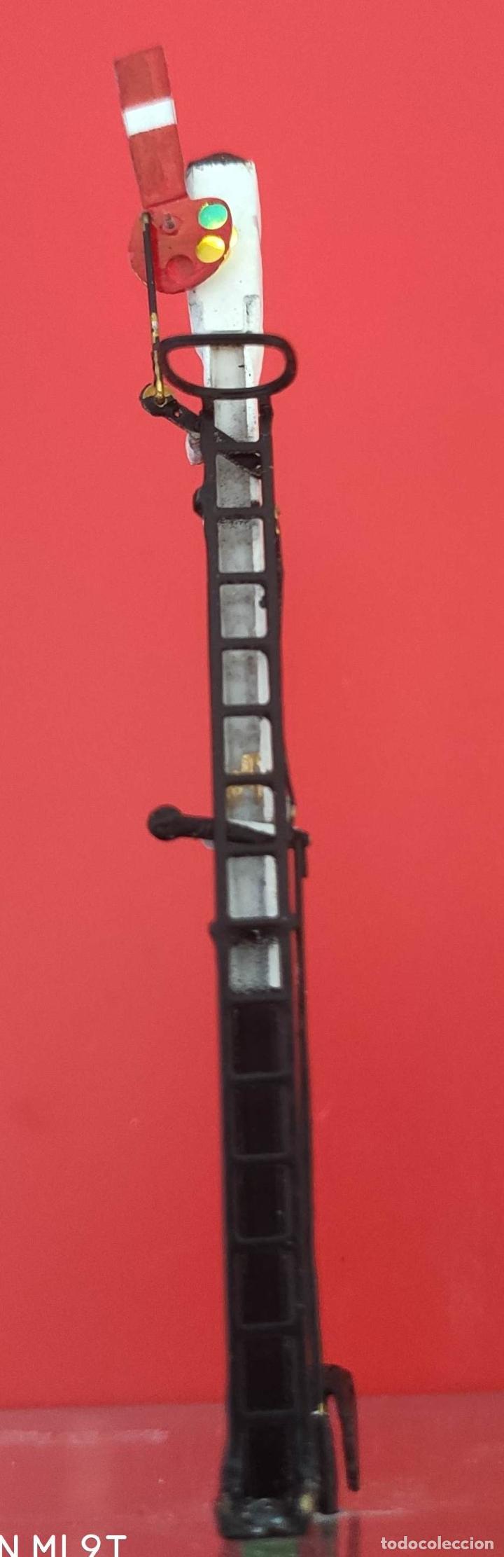 Trenes escala: SE&Ntilde;AL DE BRAZO FUNCIONAL DE LATON EN KIT ESCALA H0 - Foto 4