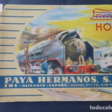 Trenes Escala: PAYA HERMANOS IBI ALICANTE CATALOGO FERROCARRILES ELECTRICOS MINIATURA. Lote 216984746