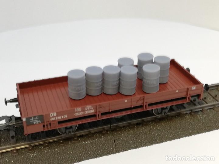 Trenes escala: BARRILES ACEITE MOBIL ESCALA H0 - Foto 3