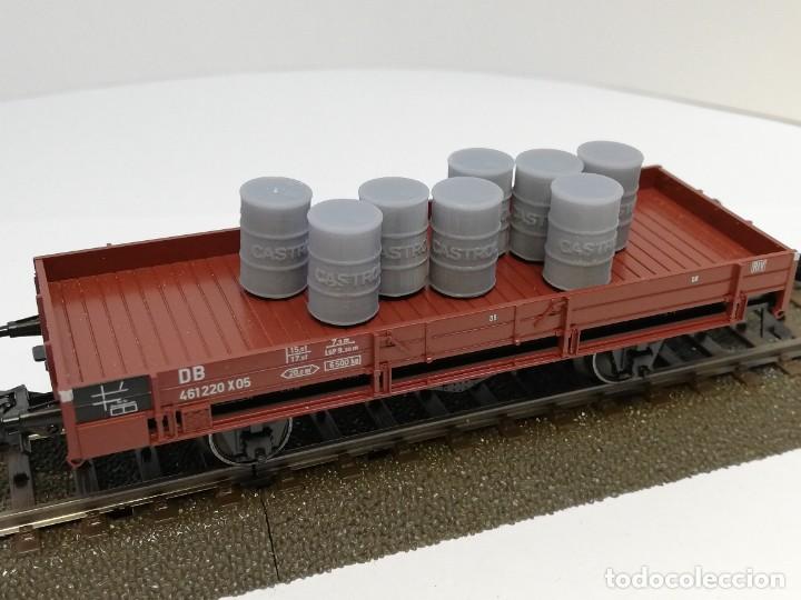 Trenes escala: BARRILES ACEITE CASTROL ESCALA H0 - Foto 1