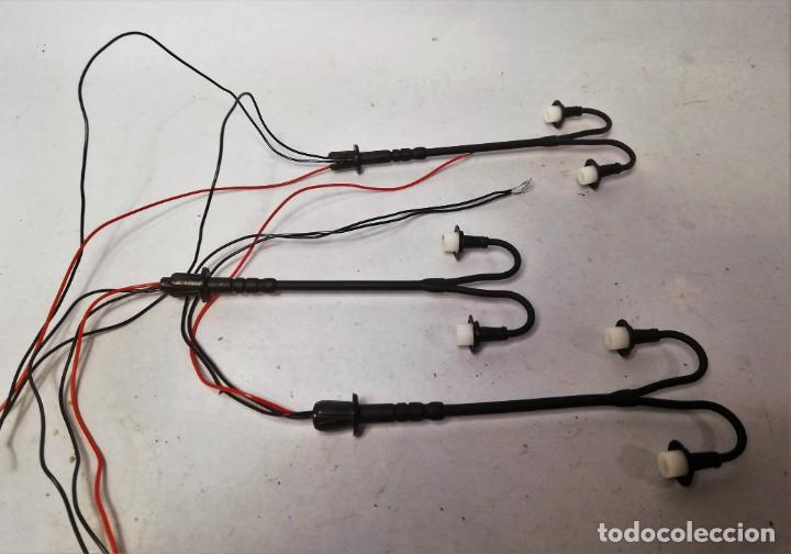 Trenes escala: Escala H0. Lote de 3 farolas dobles. - Foto 1