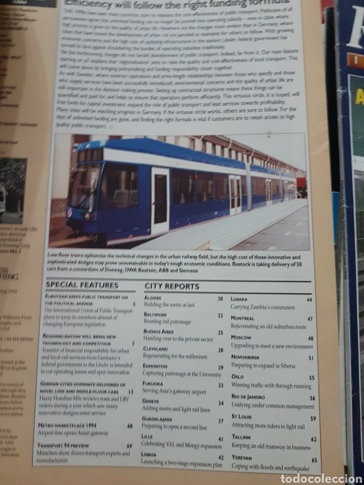 Trenes escala: Ferrocarril. Revista Developing Metros, 1994 - Foto 2
