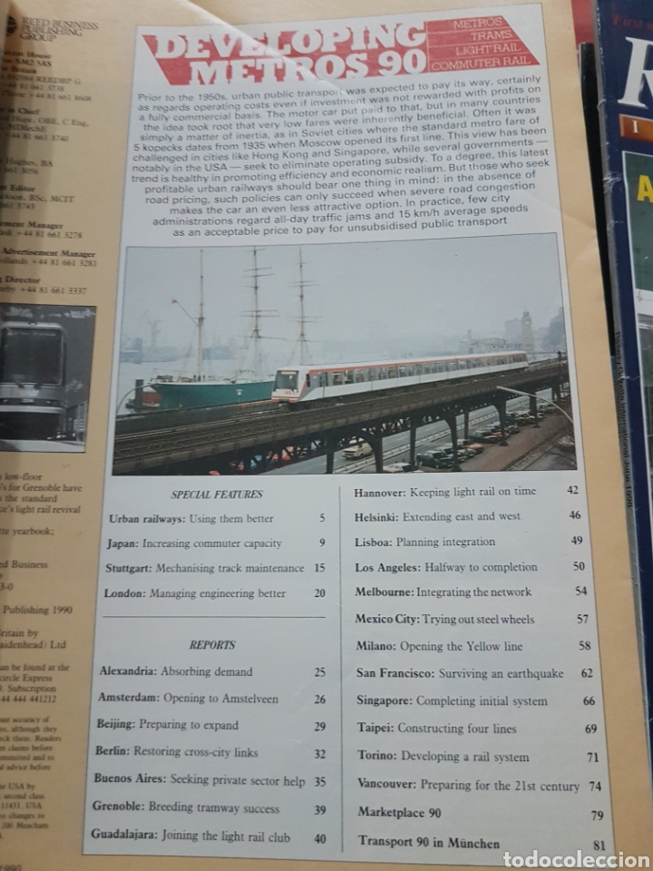 Trenes escala: Ferrocarril. Revista Developing Metros, 1990 - Foto 2