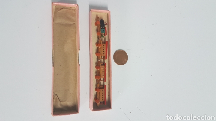 Trenes escala: MINIATURA TREN DE MADERA 9 Cm largo - Foto 6