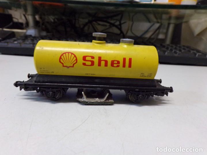 Trenes escala: ESTAMOS LIQUIDANDO. TREN VAGON ANTIGUO CISTERNA SHELL REF 153 - Foto 6
