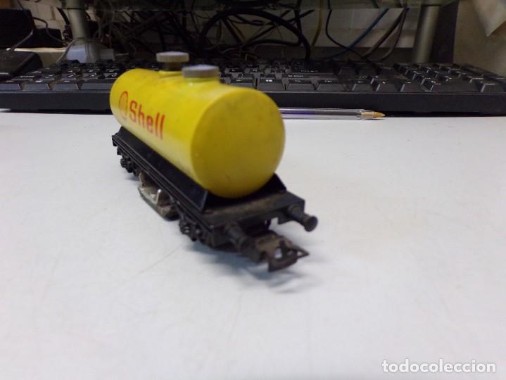 Trenes escala: ESTAMOS LIQUIDANDO. TREN VAGON ANTIGUO CISTERNA SHELL REF 153 - Foto 8