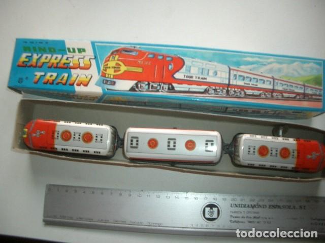 Trenes escala: Wind up express train. Tren de cuerda - Foto 1