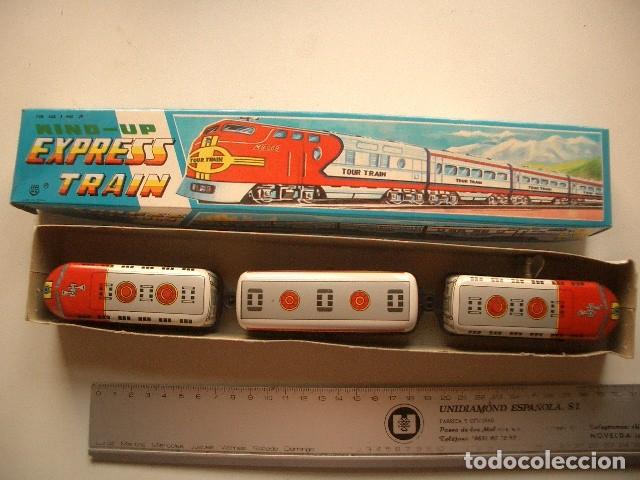 Trenes escala: Wind up express train. Tren de cuerda - Foto 2