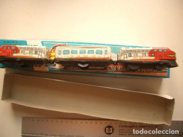 Trenes escala: Wind up express train. Tren de cuerda - Foto 3
