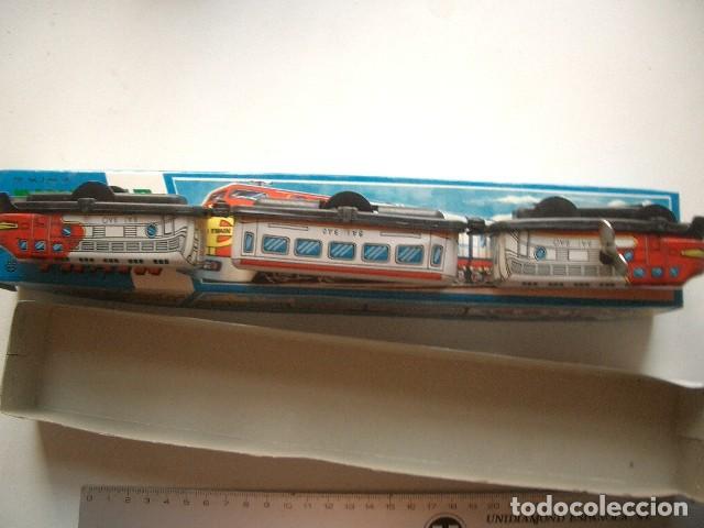 Trenes escala: Wind up express train. Tren de cuerda - Foto 5