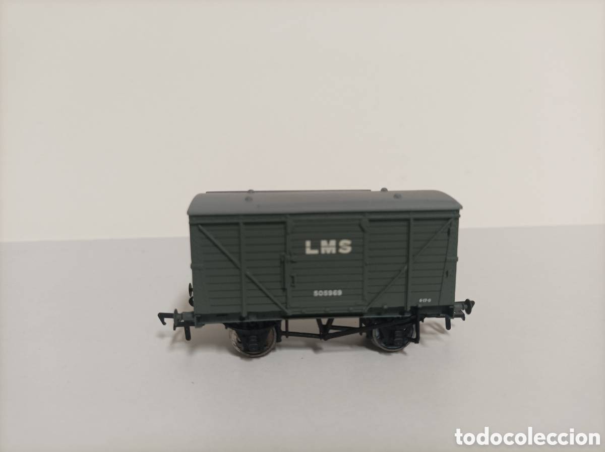 Trenes escala: Vag&oacute;n carga cerrado LMS - Foto 1