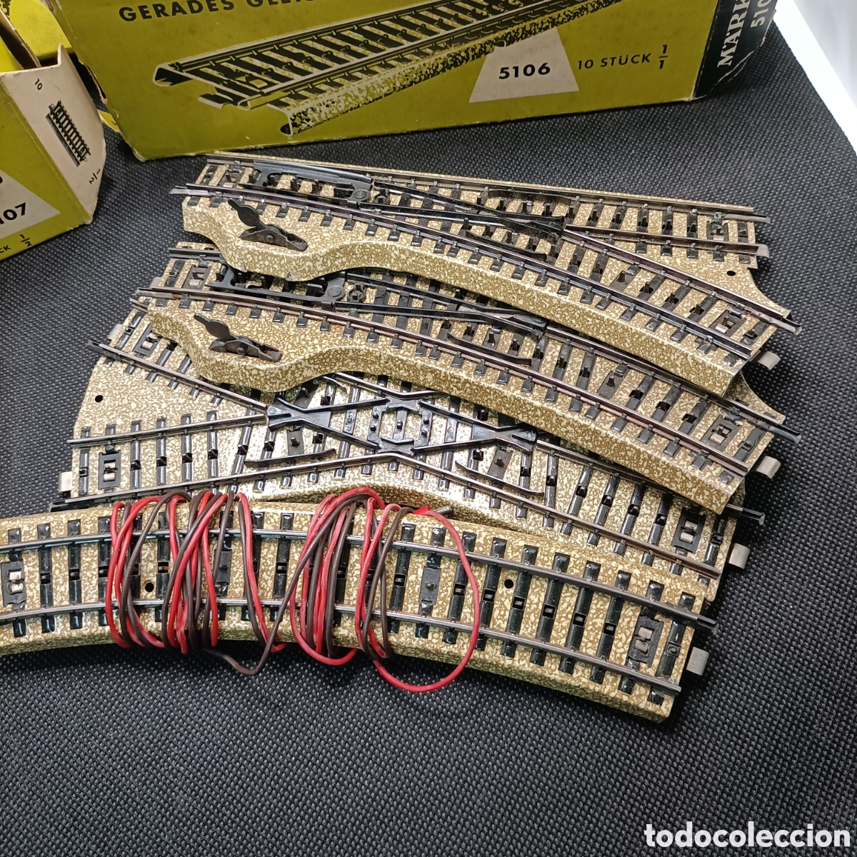 Trenes escala: Lote de v&iacute;as e intercambiadores Marklin - Foto 2