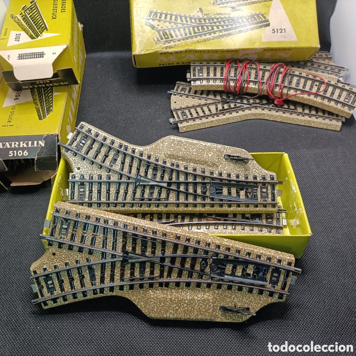Trenes escala: Lote de v&iacute;as e intercambiadores Marklin - Foto 5