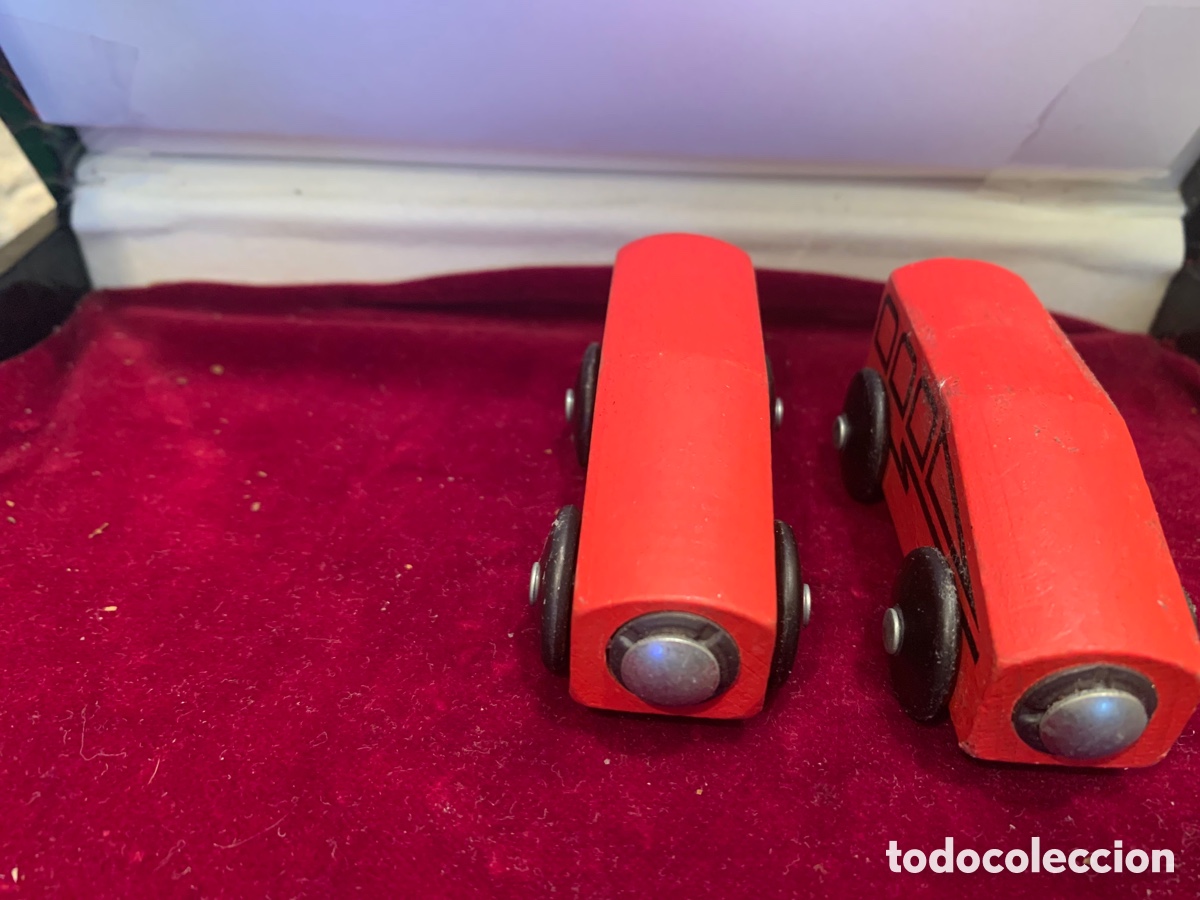 Trenes escala: Antiguos vagones de tren madera e imanes. - Foto 3
