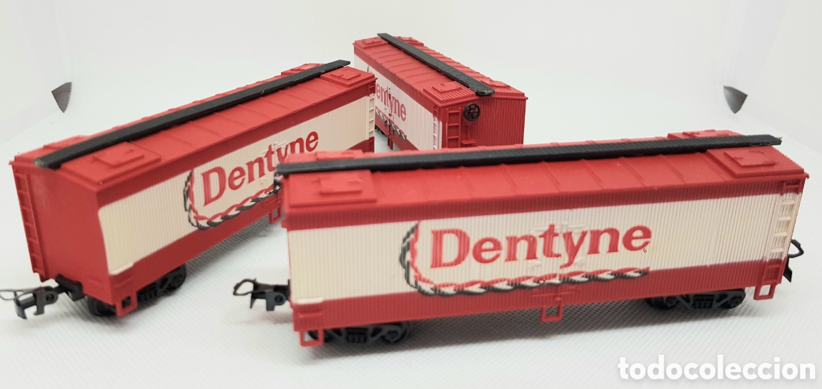 Trenes escala: 3 furgones Dentyne H0 - Foto 2