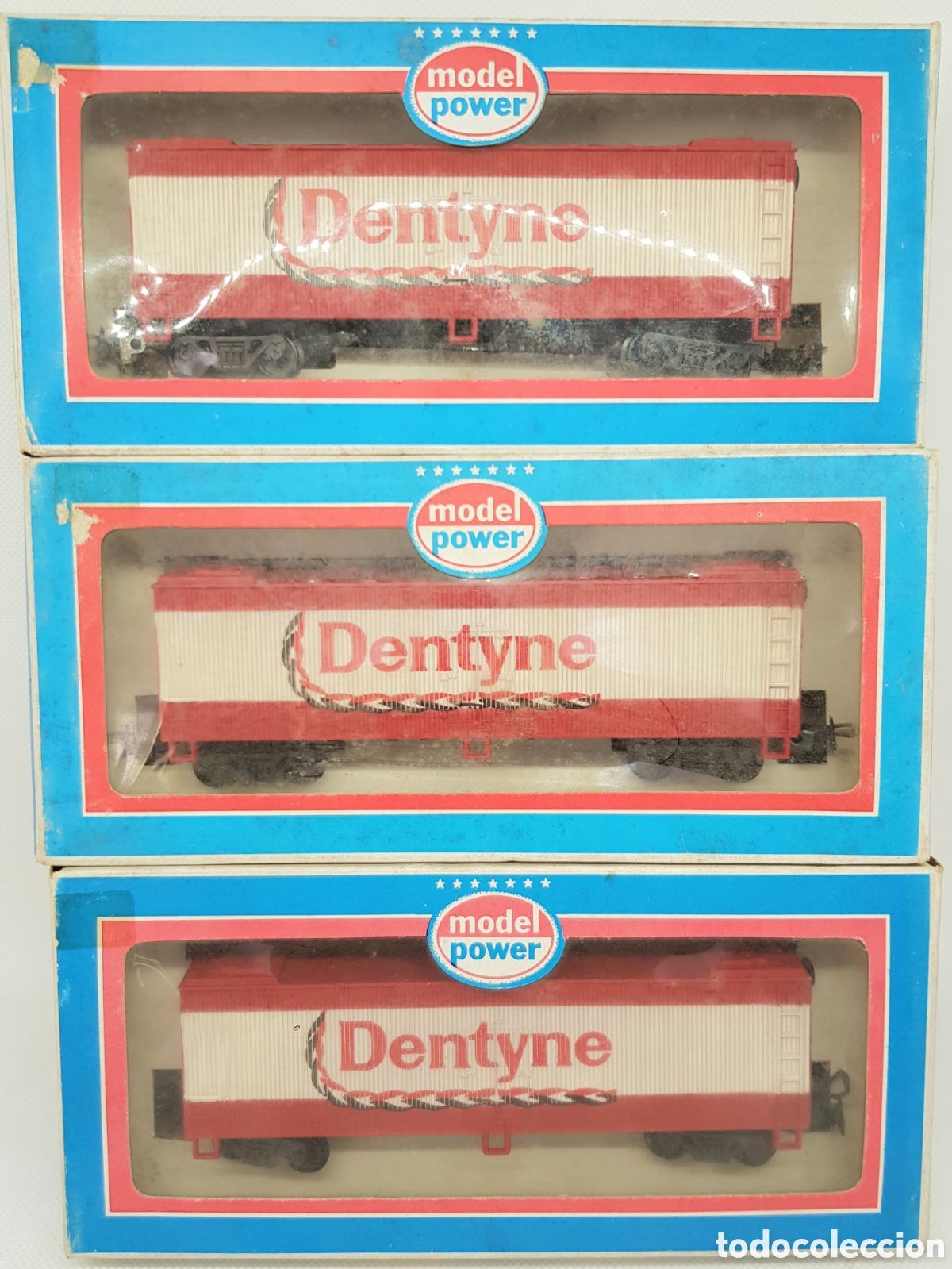 Trenes escala: 3 furgones Dentyne H0 - Foto 1