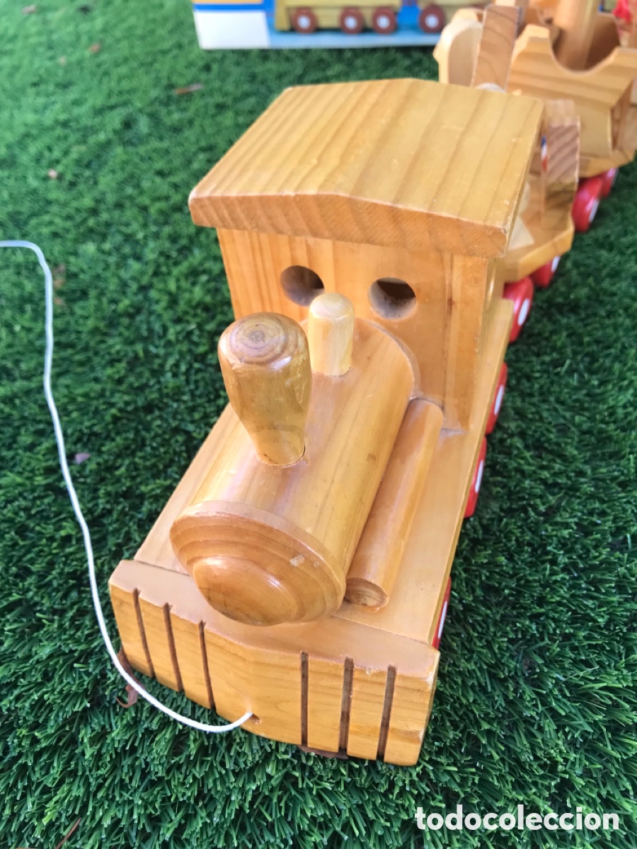 Trenes escala: Tren de madera 50x14 cm. Con caja original. - Foto 4