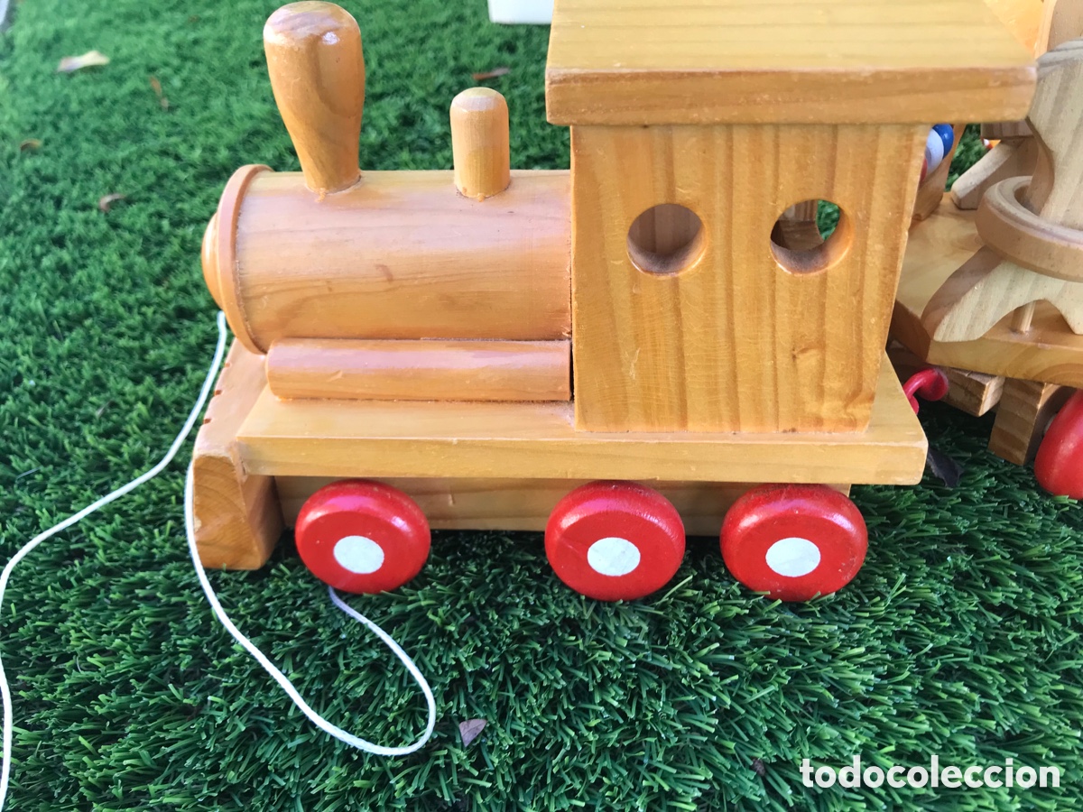 Trenes escala: Tren de madera 50x14 cm. Con caja original. - Foto 5