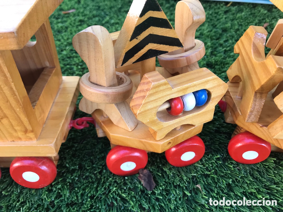 Trenes escala: Tren de madera 50x14 cm. Con caja original. - Foto 6