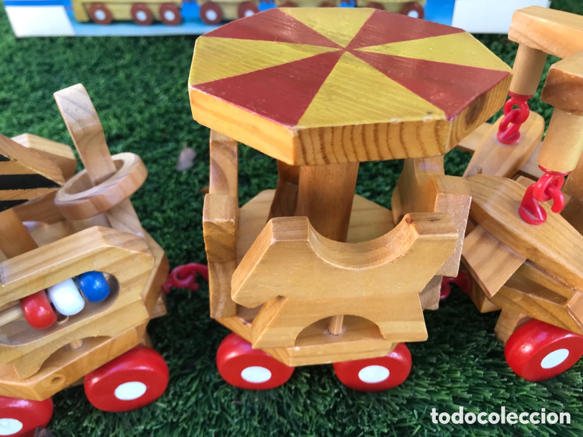Trenes escala: Tren de madera 50x14 cm. Con caja original. - Foto 7