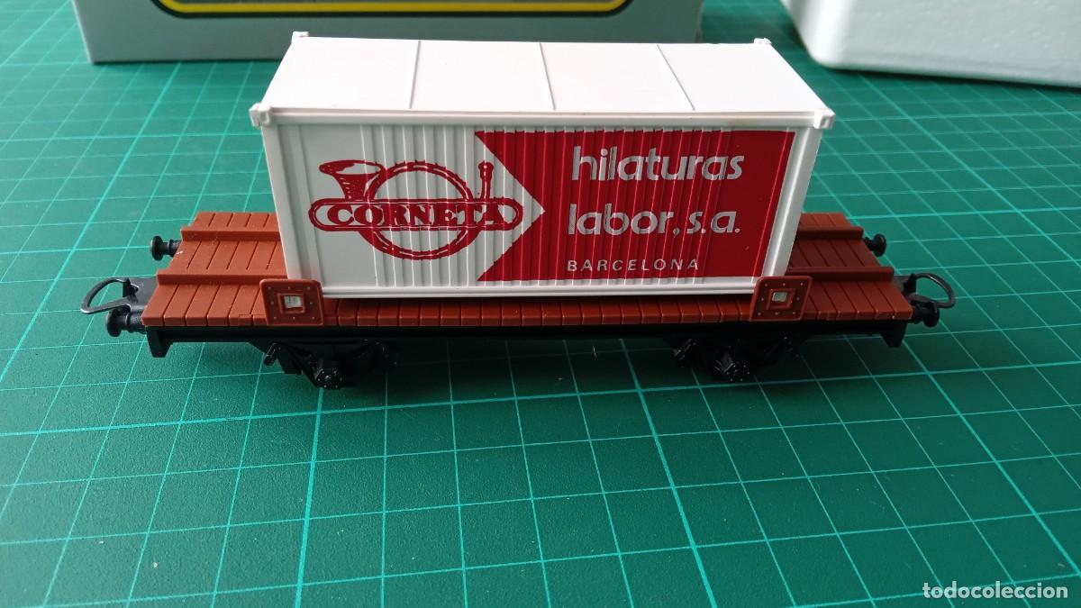 Trenes escala: IBERTREN PLATAFORMA CONTAINER HO HILOS - Foto 1