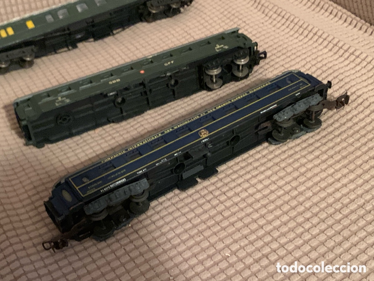 Trenes escala: Lote 3 vagones H0 de pasajeros y carga - Foto 10