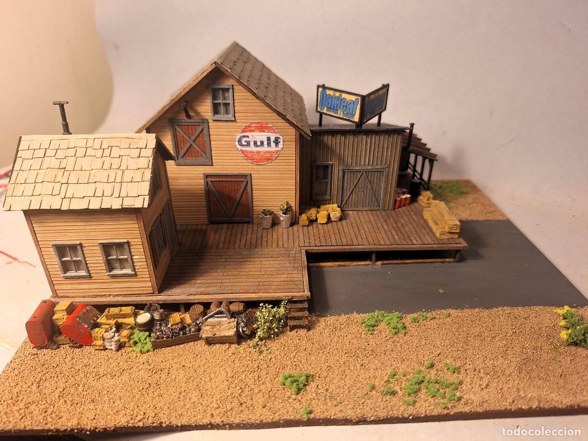 Trenes escala: BAR MILLS. Escala H0. Oakleaf Shipping & storage. 20x15cm. los edificios y 25x20cm. la base. - Foto 1