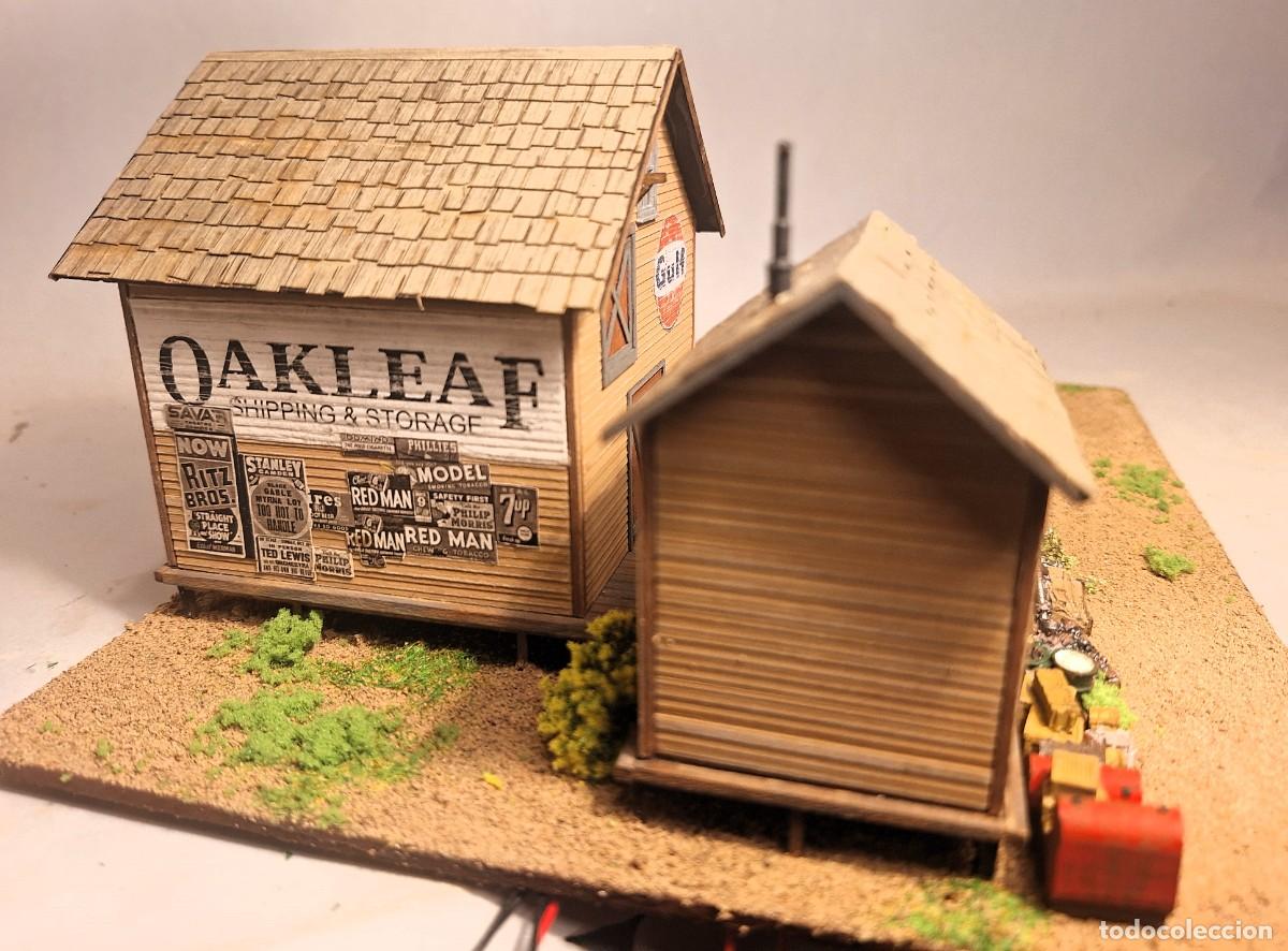 Trenes escala: BAR MILLS. Escala H0. Oakleaf Shipping & storage. 20x15cm. los edificios y 25x20cm. la base. - Foto 3