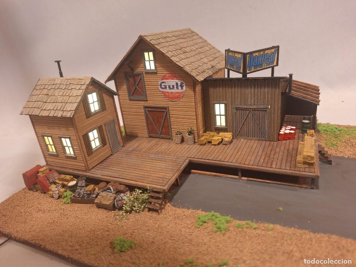 Trenes escala: BAR MILLS. Escala H0. Oakleaf Shipping & storage. 20x15cm. los edificios y 25x20cm. la base. - Foto 5
