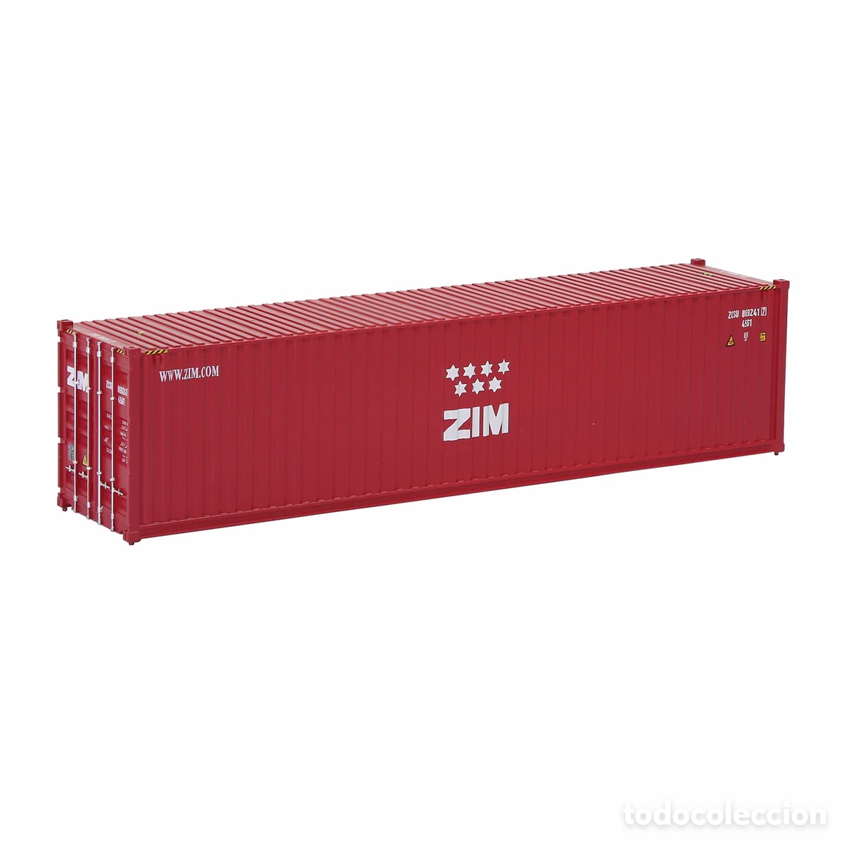 Trenes escala: Contenedor HO 40&acute; Corrugado ZIM - Foto 1