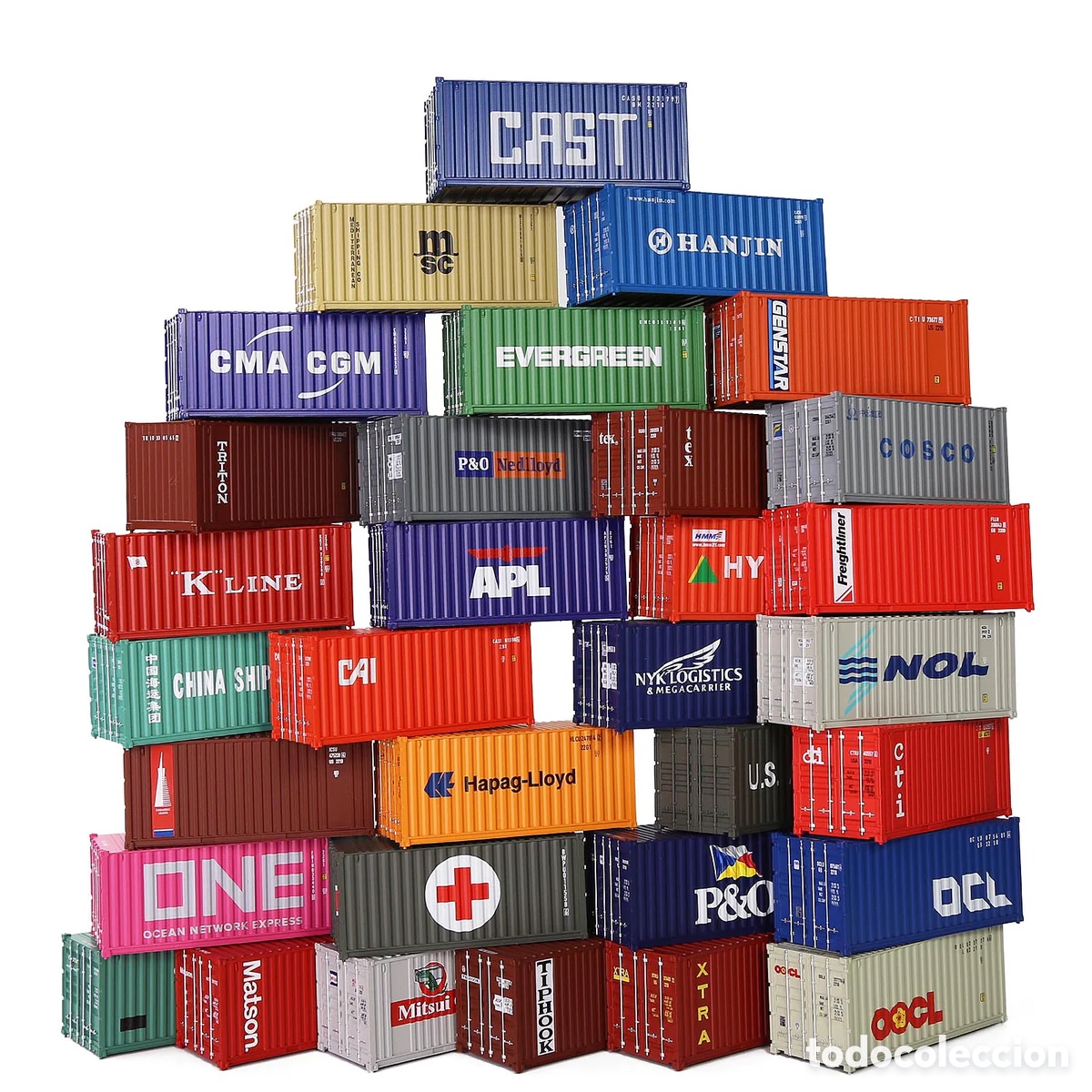 Trenes escala: Contenedor HO 20&acute; Corrugado HANJIN - Foto 4