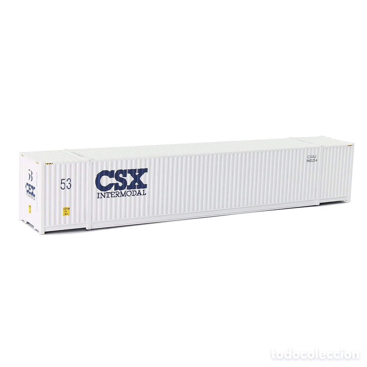 Trenes escala: Contenedor HO 53&acute; Corrugado CSX blanco - Foto 1