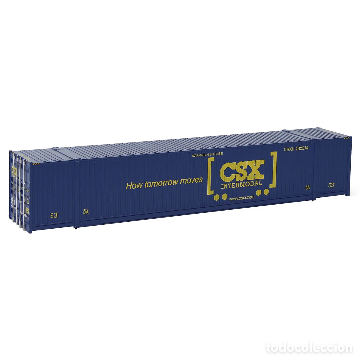 Trenes escala: Contenedor HO 53&acute; Corrugado CSX azul - Foto 1