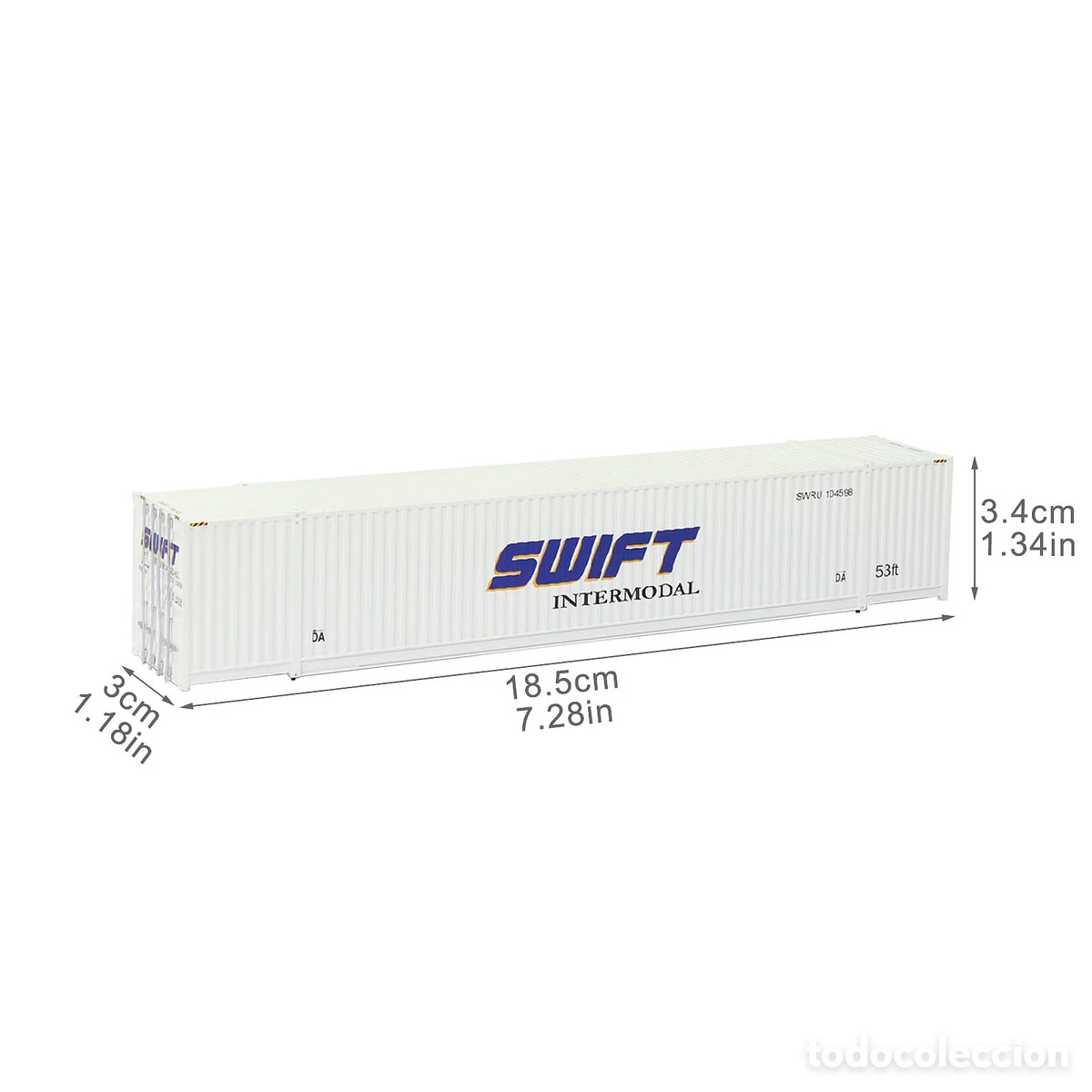 Trenes escala: Contenedor HO 53&acute; Corrugado SWIFT INTERMODAL - Foto 1