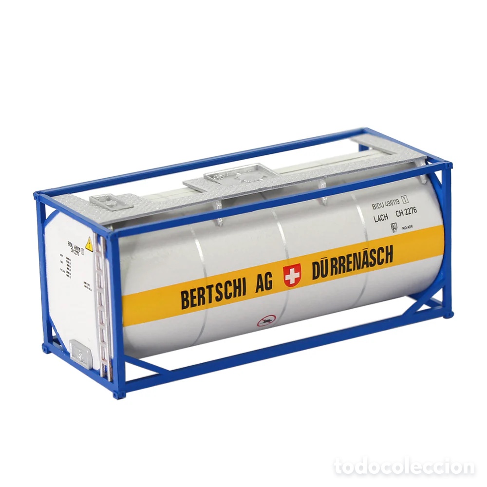 Trenes escala: Contenedor HO 20&acute; Cisterna BERTSCHI AG blanco - Foto 1