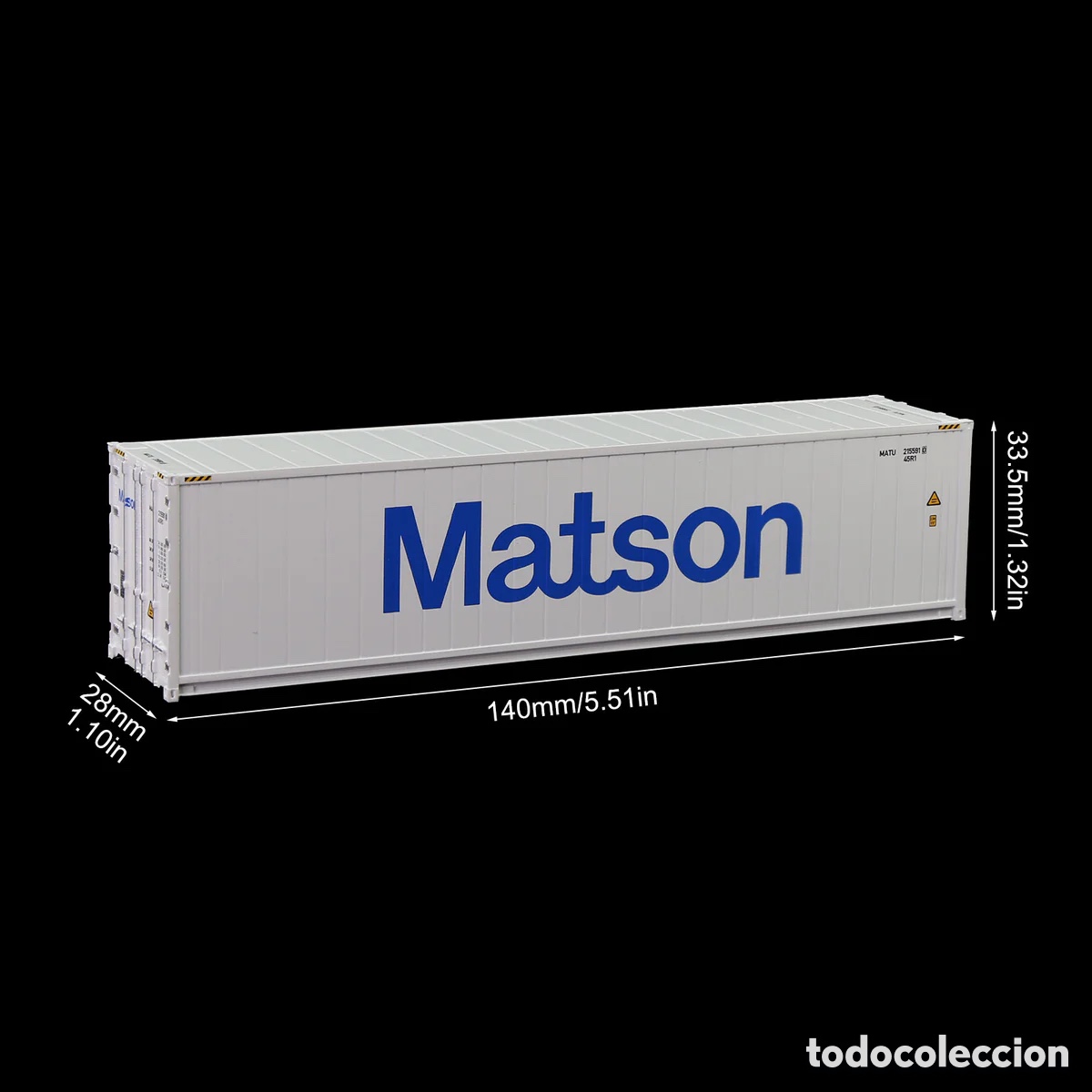 Trenes escala: Contenedor HO 40&acute; Hi-Cube Refrigerado MATSON - Foto 2