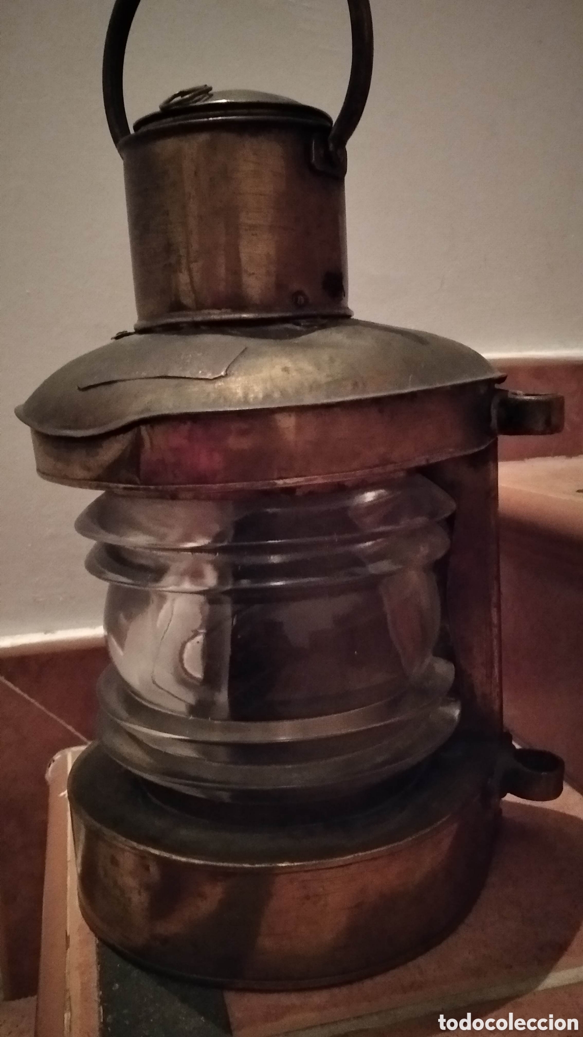 Trenes escala: FAROL FERROCARRIL ANTIGUO CON PLACA VIA, RENFE? - Foto 3